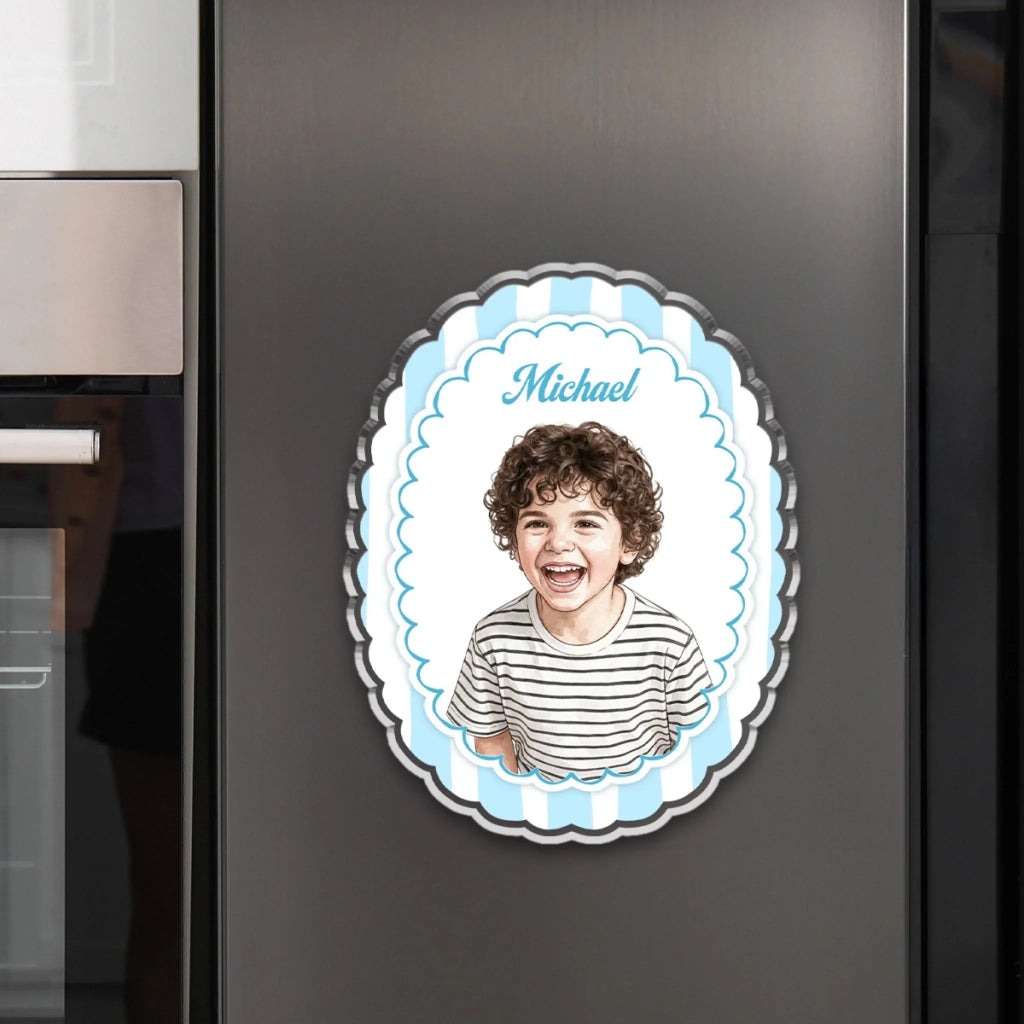 Kid Photo Watercolor - Personalized Acrylic Magnet