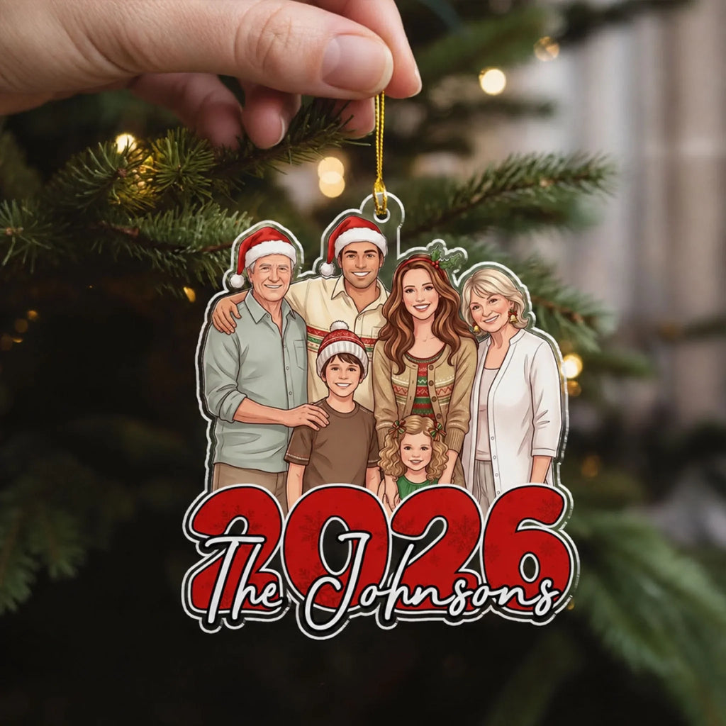 Custom Family Ornament, Christmas Gift for Family Members •  Christmas Is Better Together - Personalized Acrylic Ornament