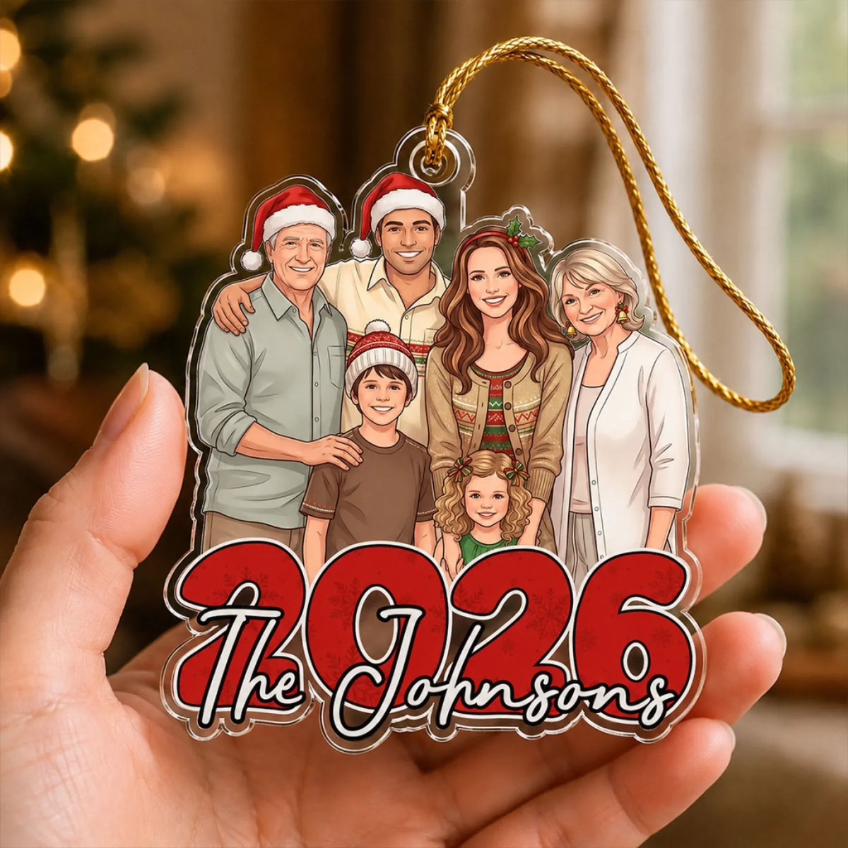 Custom Family Ornament, Christmas Gift for Family Members •  Christmas Is Better Together - Personalized Acrylic Ornament