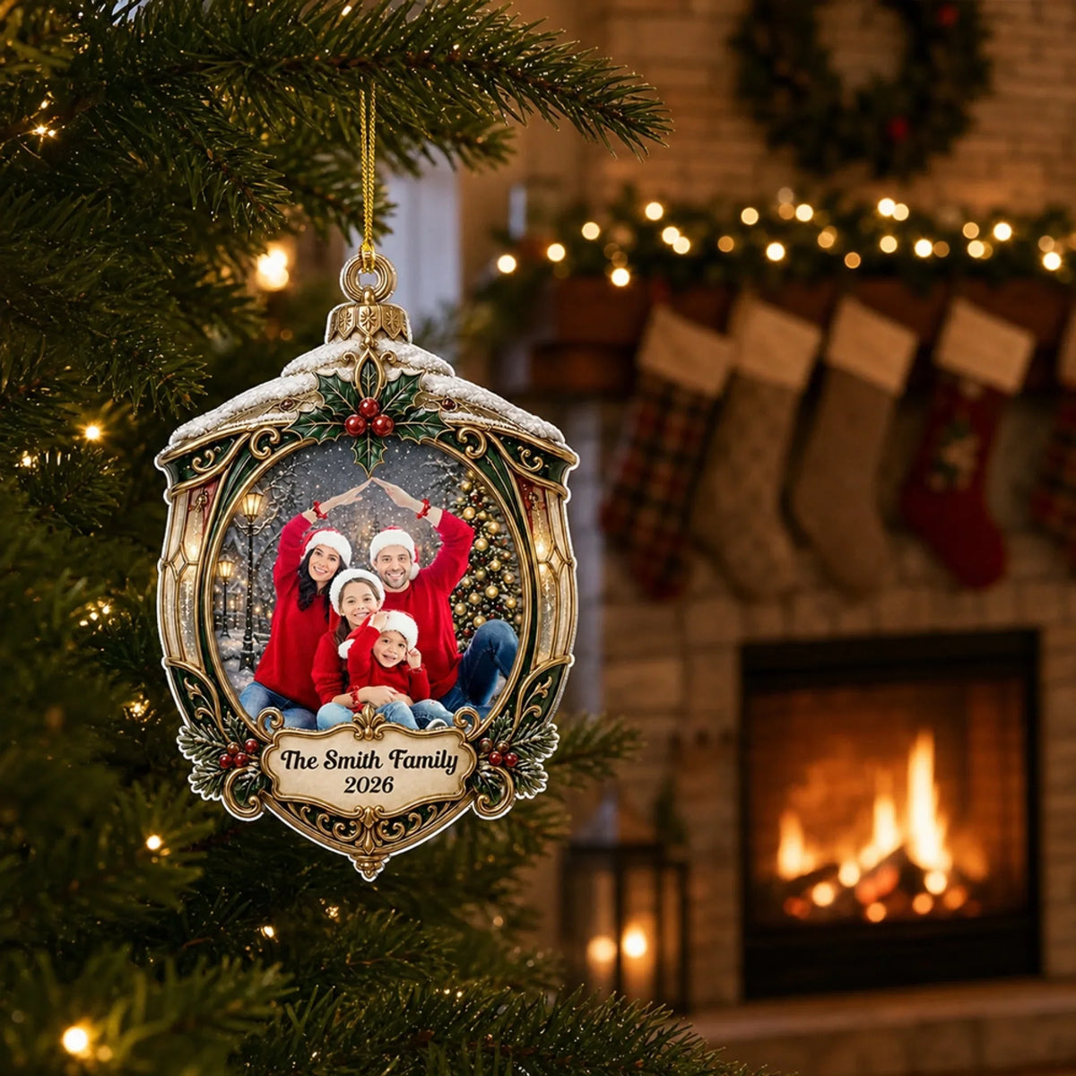 Custom Keepsake Christmas Ornament •  Our Christmas Keepsake - Personalized 3D Effect Acrylic Ornament