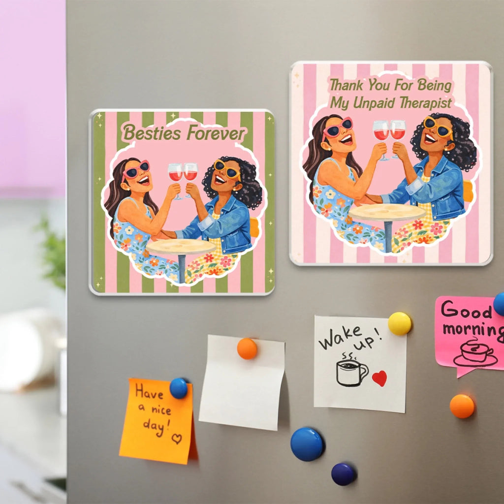 Funny Besties- Personalized Acrylic Magnet