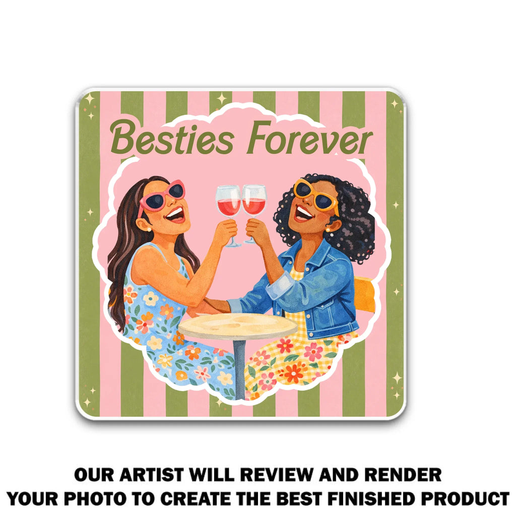 Funny Besties- Personalized Acrylic Magnet
