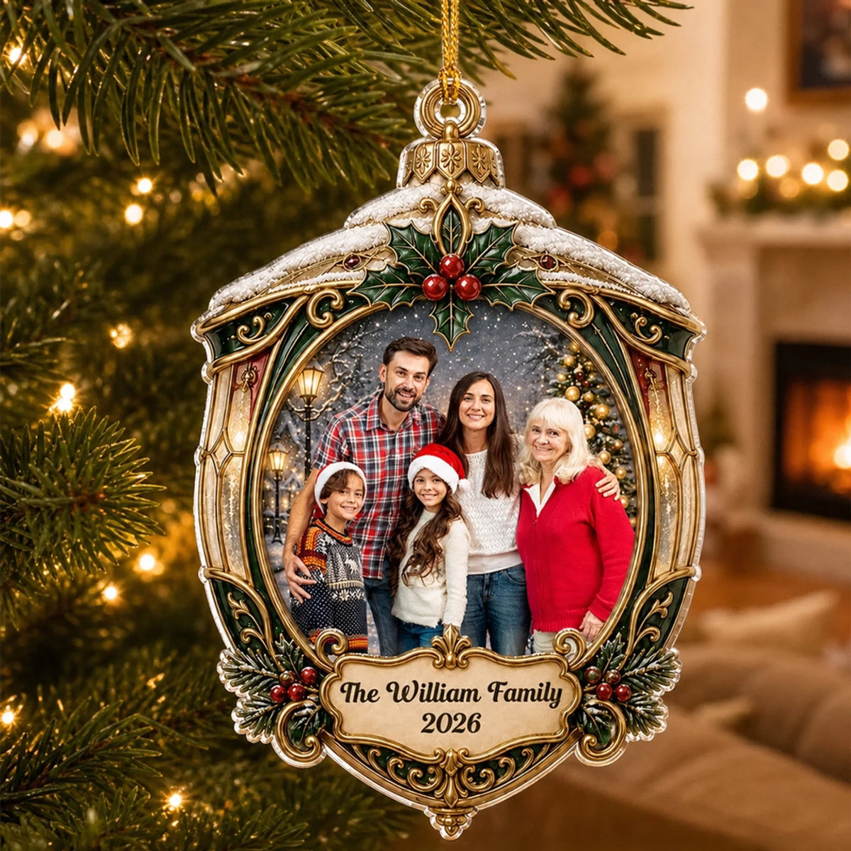 Custom Keepsake Christmas Ornament •  Our Christmas Keepsake - Personalized 3D Effect Acrylic Ornament