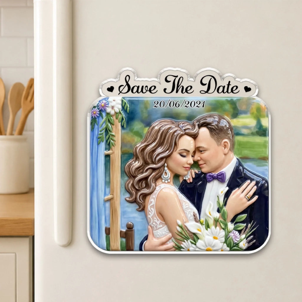 Love Grows Stronger With Time - Personalized Acrylic Magnet