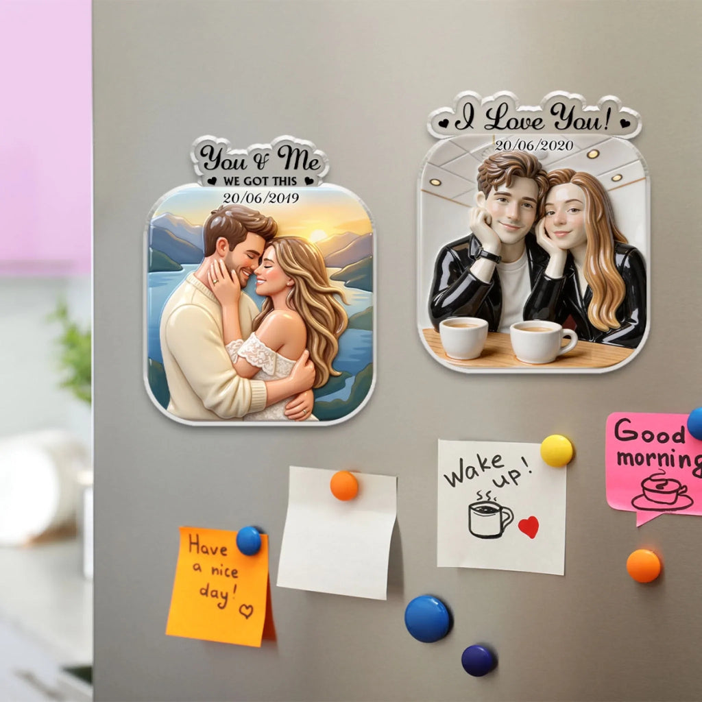 Love Grows Stronger With Time - Personalized Acrylic Magnet