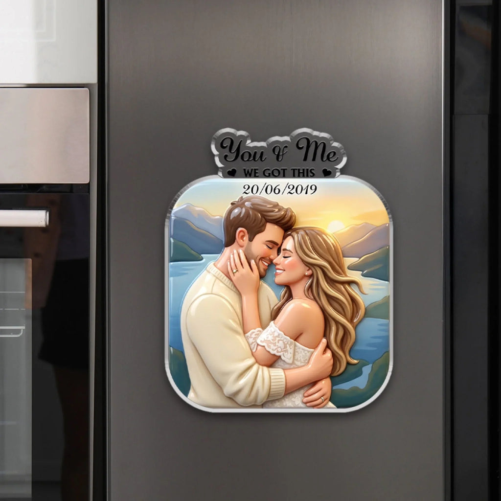 Love Grows Stronger With Time - Personalized Acrylic Magnet