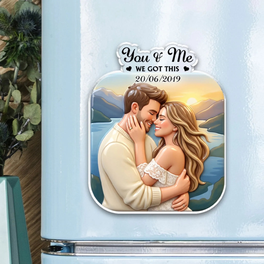 Love Grows Stronger With Time - Personalized Acrylic Magnet