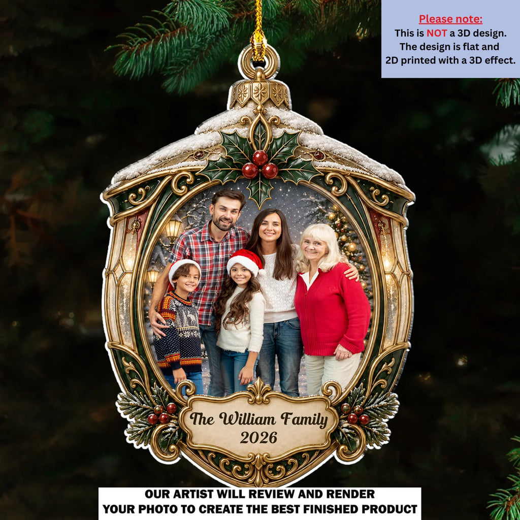 Custom Keepsake Christmas Ornament •  Our Christmas Keepsake - Personalized 3D Effect Acrylic Ornament