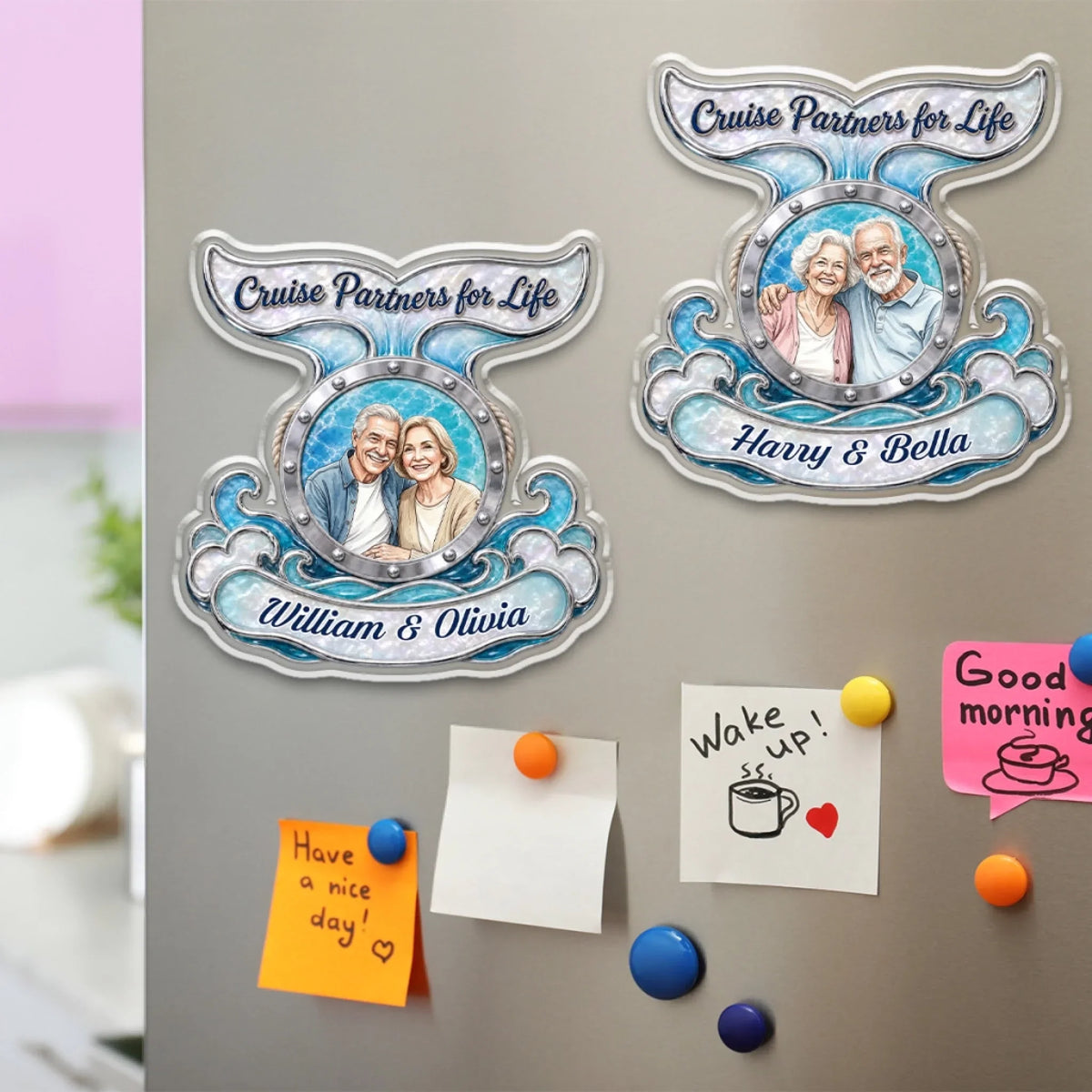 Our Happy Place - Personalized Acrylic Magnet