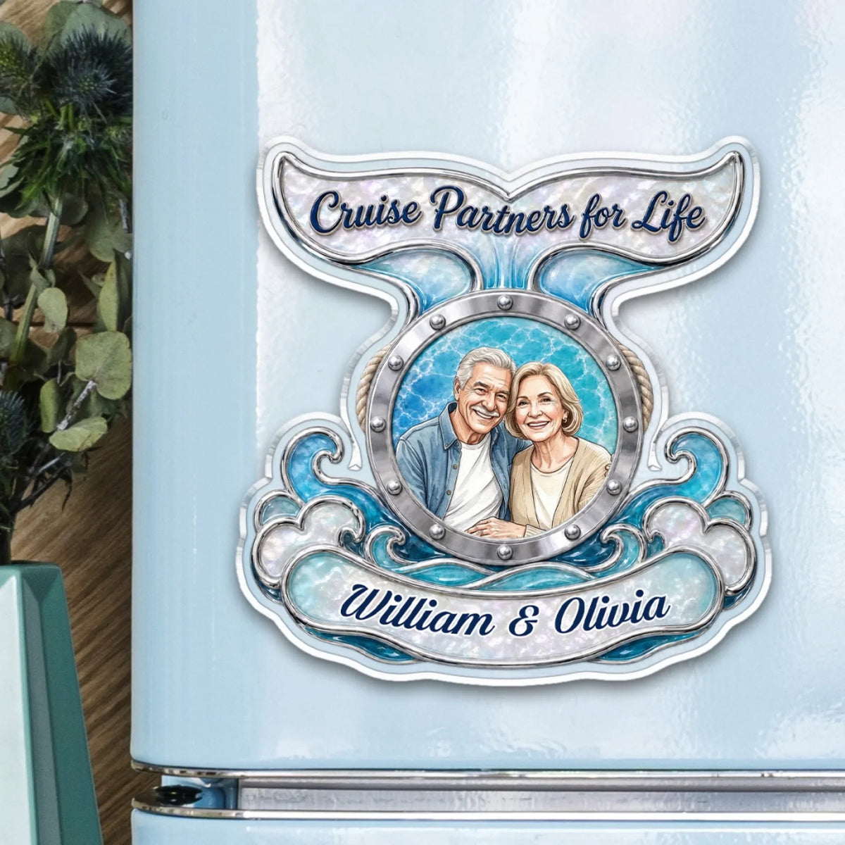 Our Happy Place - Personalized Acrylic Magnet