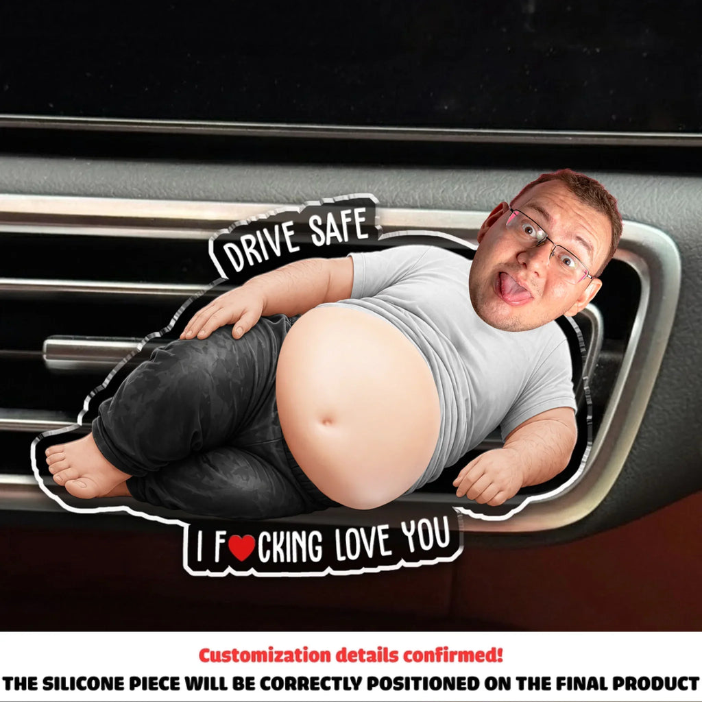Custom Photo 3D Spicy Gifts For Wife • It Is Not A Dad Bod - Personalized Squishy Acrylic Car Vent Clip