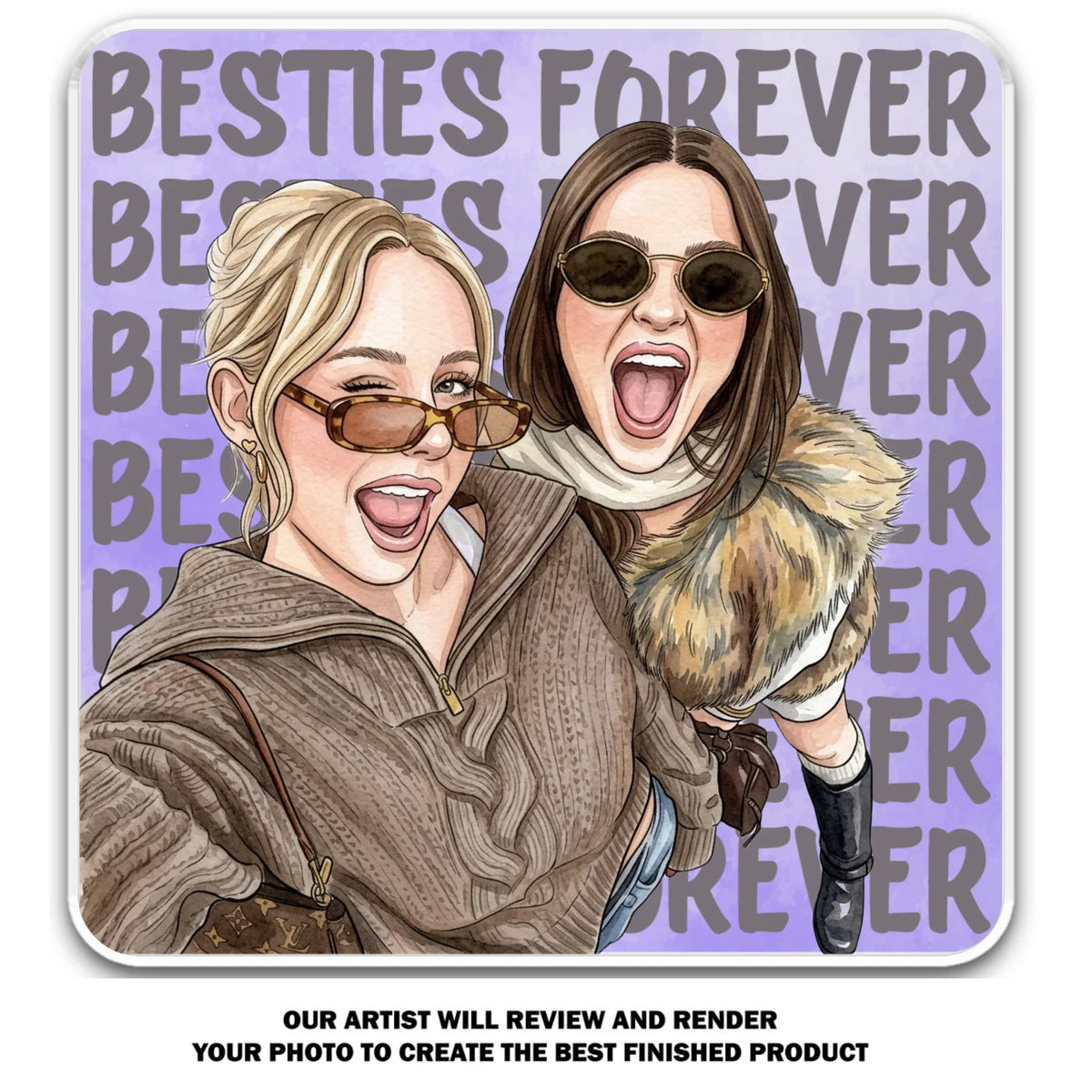 Besties Style - Personalized Acrylic Magnet