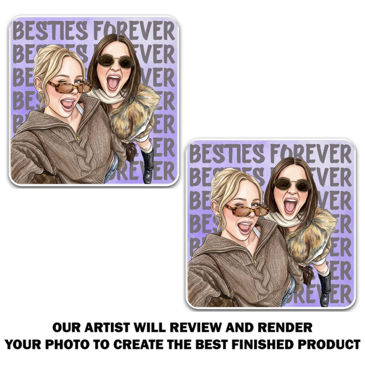 Besties Style - Personalized Acrylic Magnet