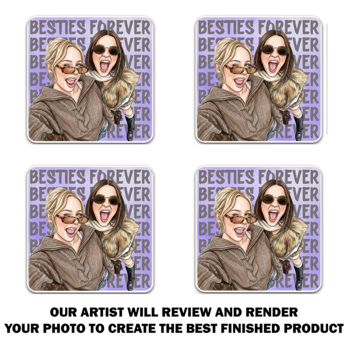 Besties Style - Personalized Acrylic Magnet