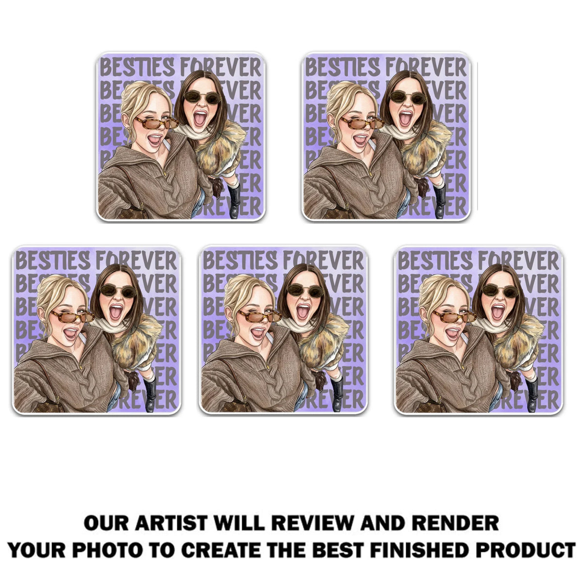 Besties Style - Personalized Acrylic Magnet
