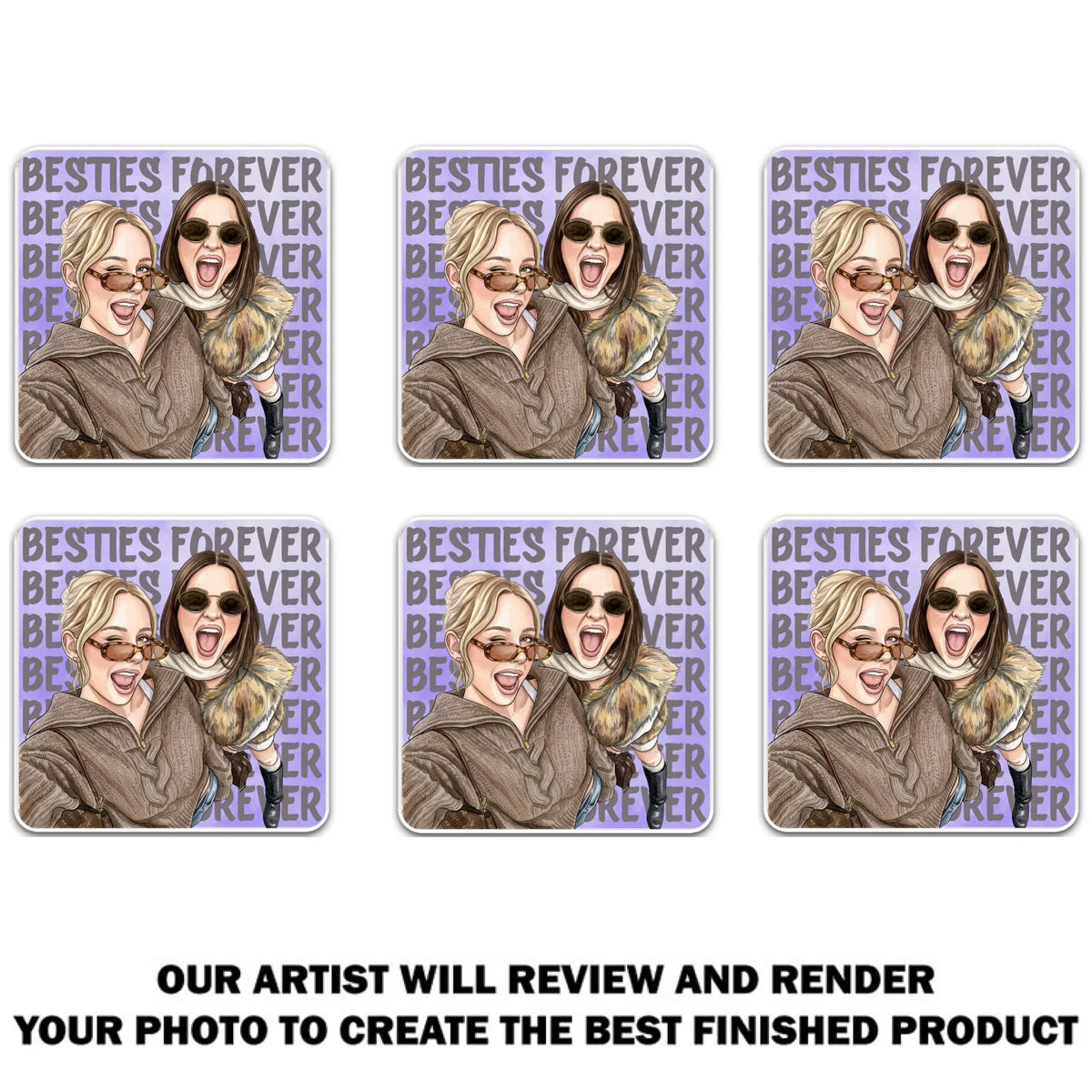 Besties Style - Personalized Acrylic Magnet