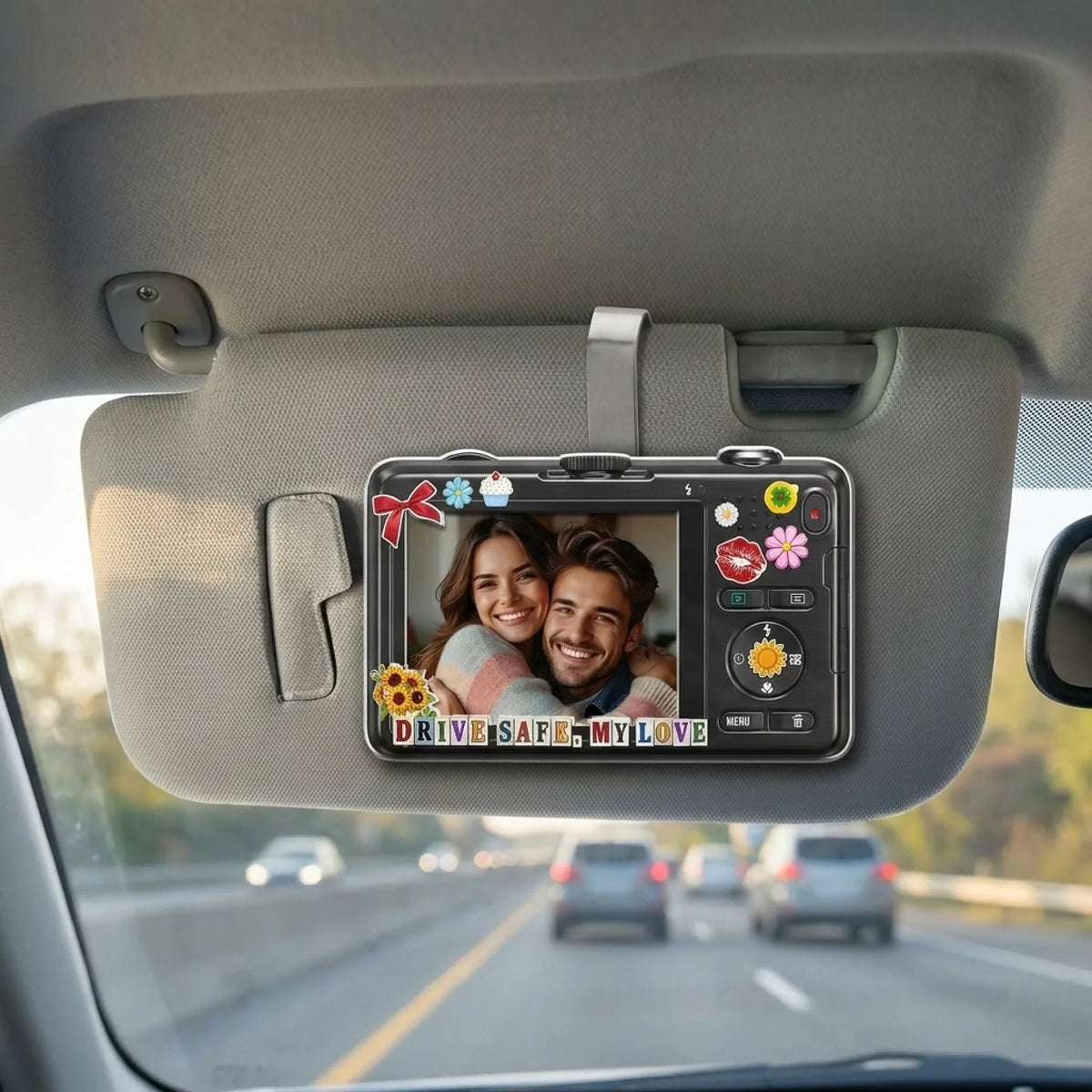 My Heart Waits For You - Personalized Acrylic Car Visor Clip