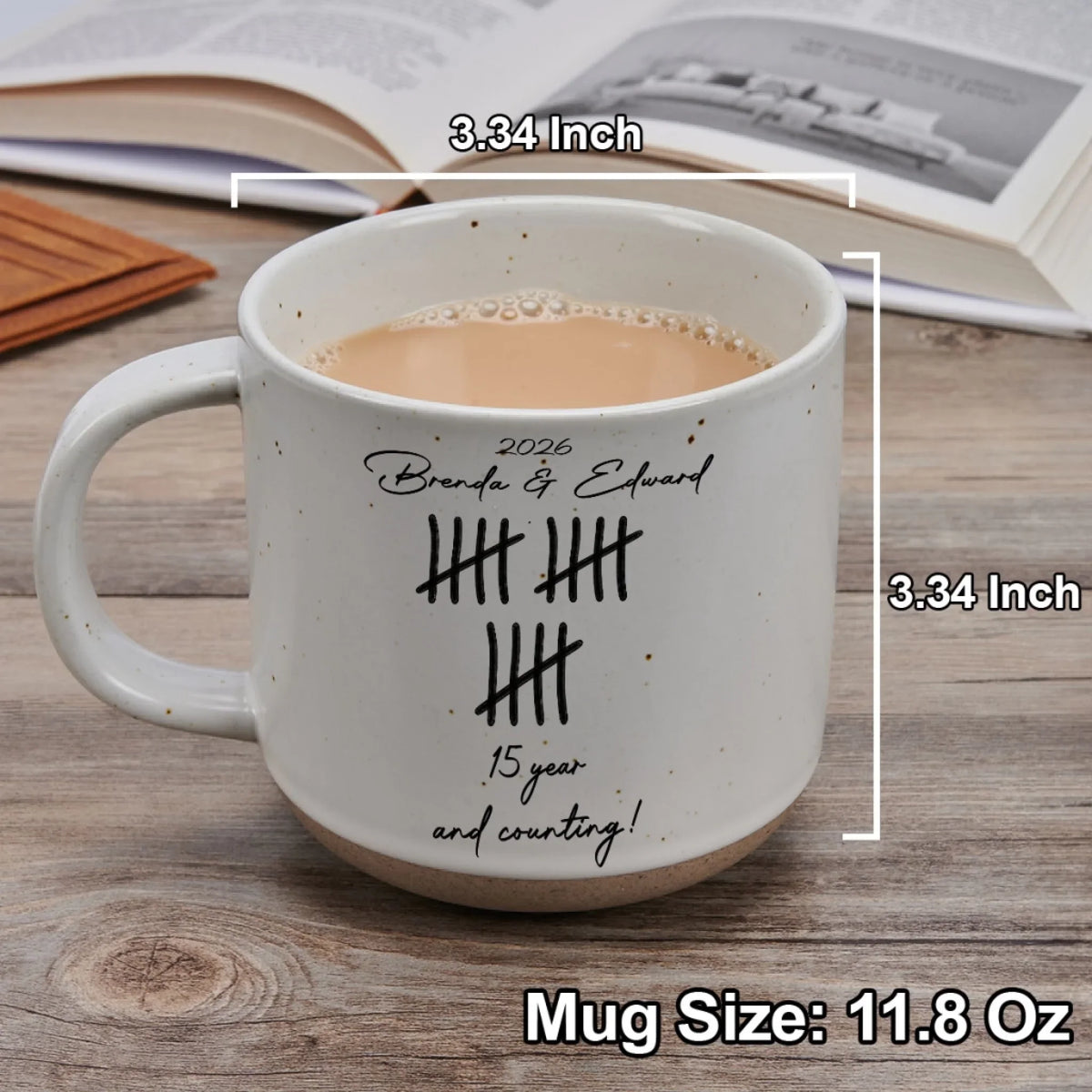 Custom Christmas & Birthday Keepsake Gift • Counting Our Love - Personalized Pottery Mug