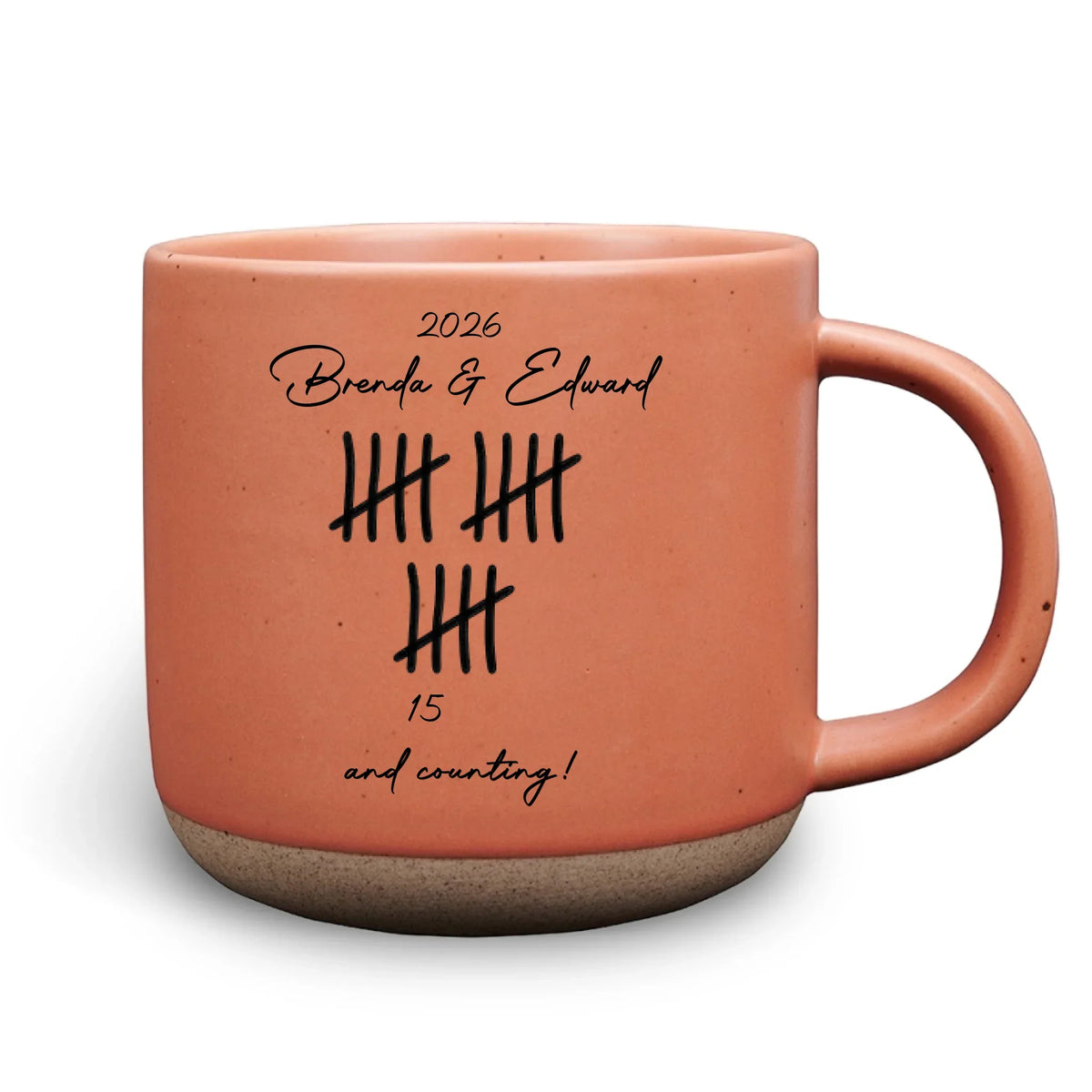Custom Christmas & Birthday Keepsake Gift • Counting Our Love - Personalized Pottery Mug