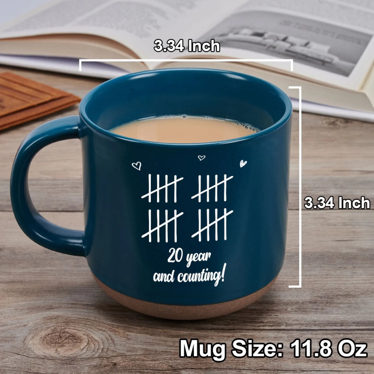 Custom Photo Christmas & Birthday Keepsake Gift • Together Forever - Personalized Pottery Mug