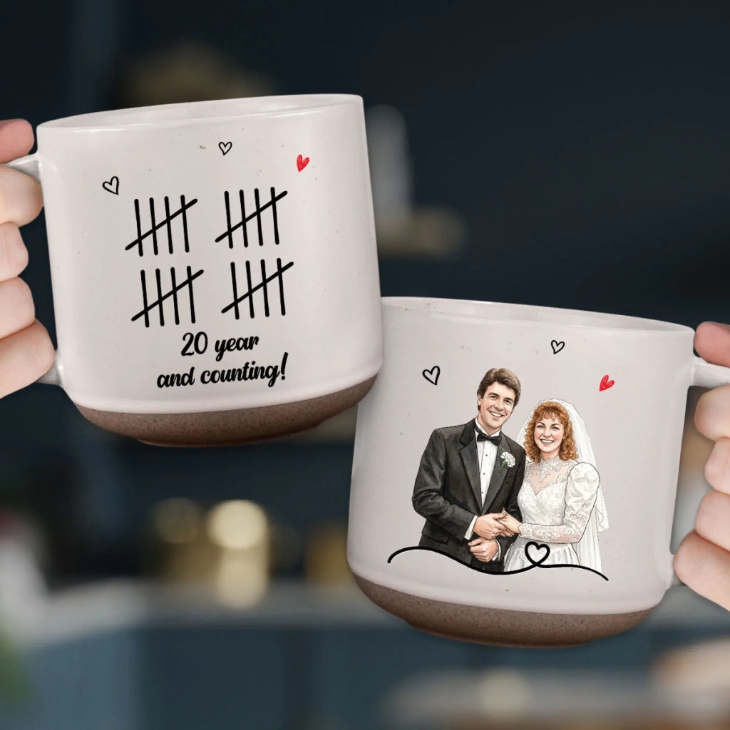 Custom Photo Christmas & Birthday Keepsake Gift • Together Forever - Personalized Pottery Mug