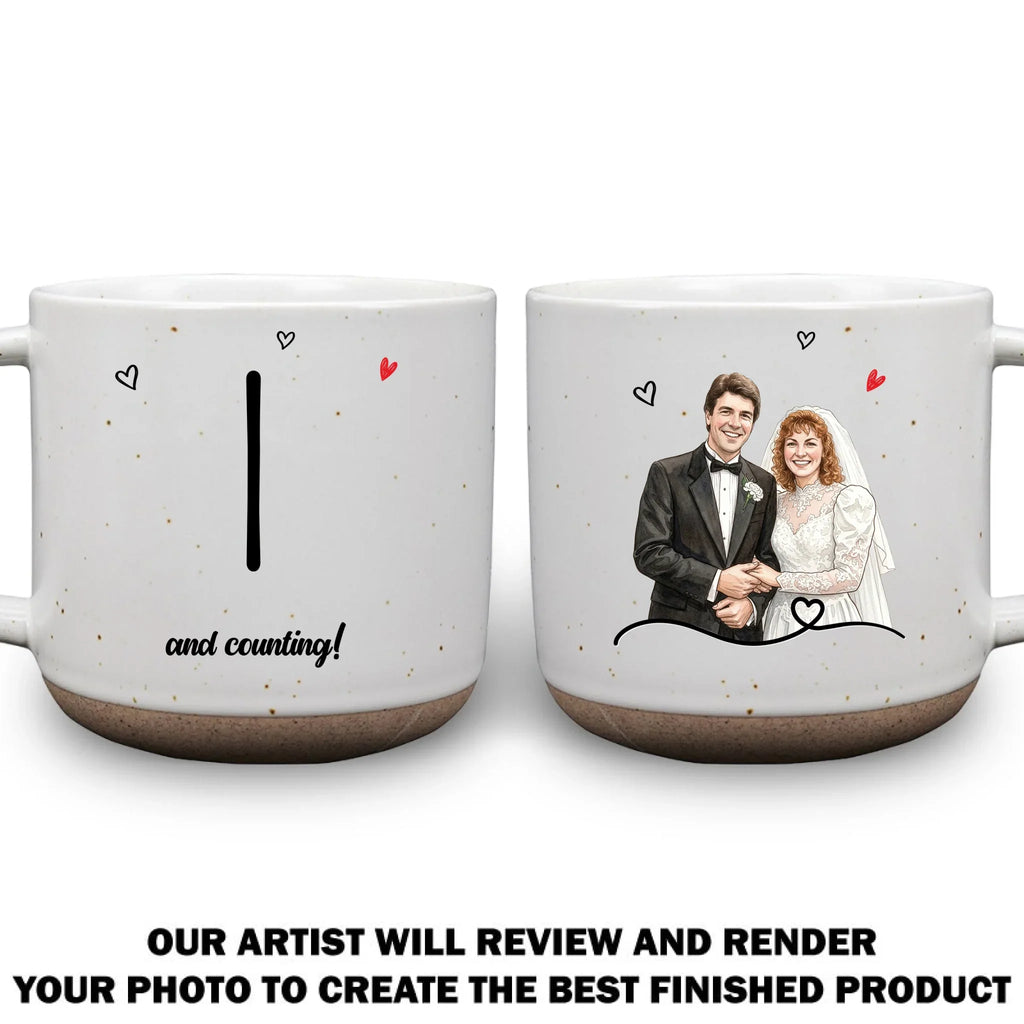 Custom Photo Christmas & Birthday Keepsake Gift • Together Forever - Personalized Pottery Mug