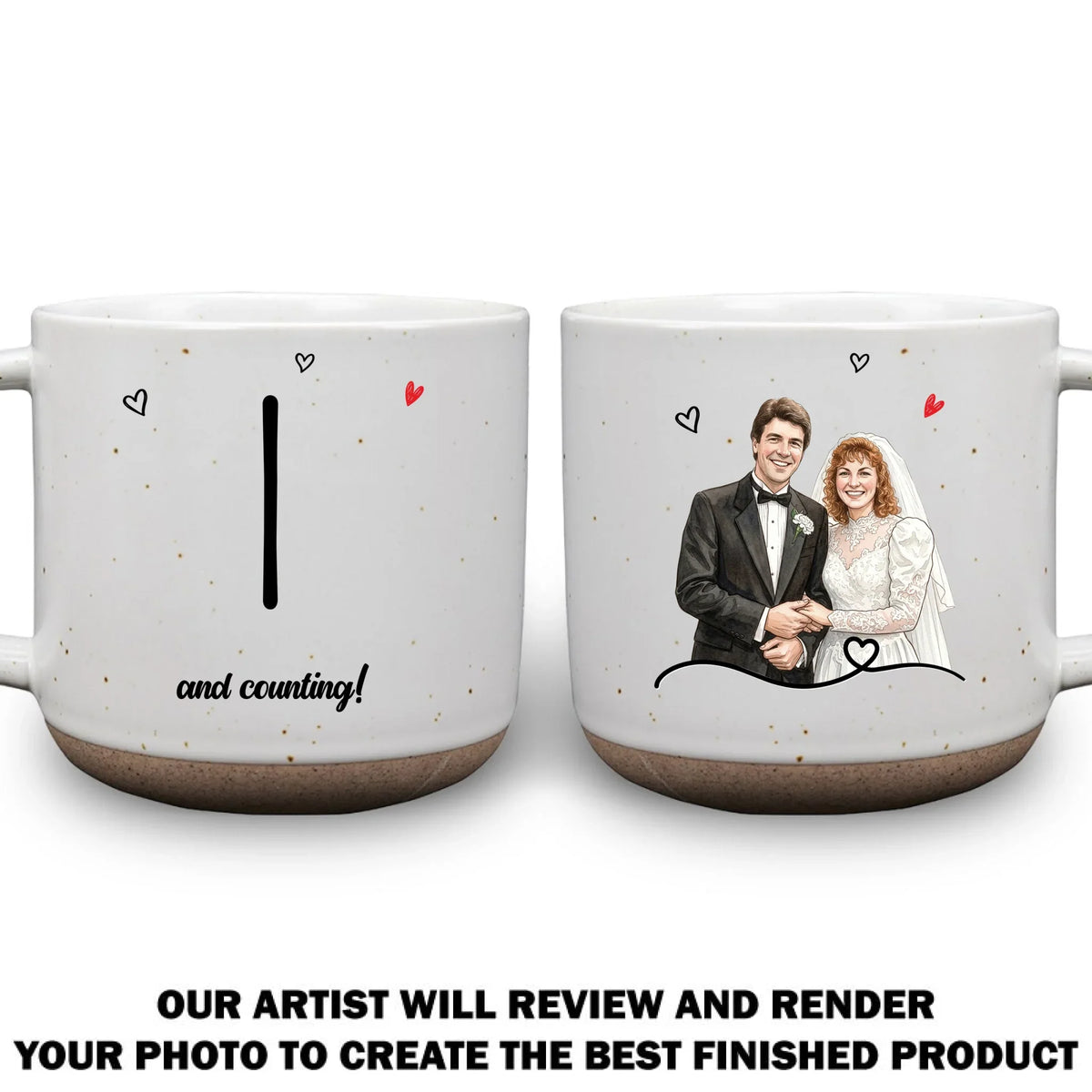 Custom Photo Christmas & Birthday Keepsake Gift • Together Forever - Personalized Pottery Mug