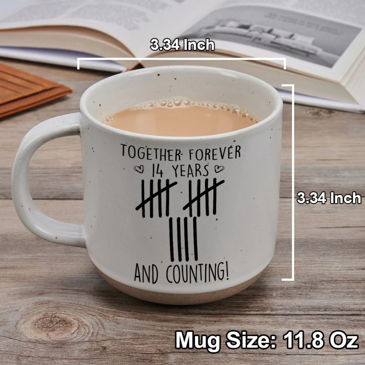 Custom Christmas & Birthday Keepsake Gift • Love Through The Years - Personalized Pottery Mug