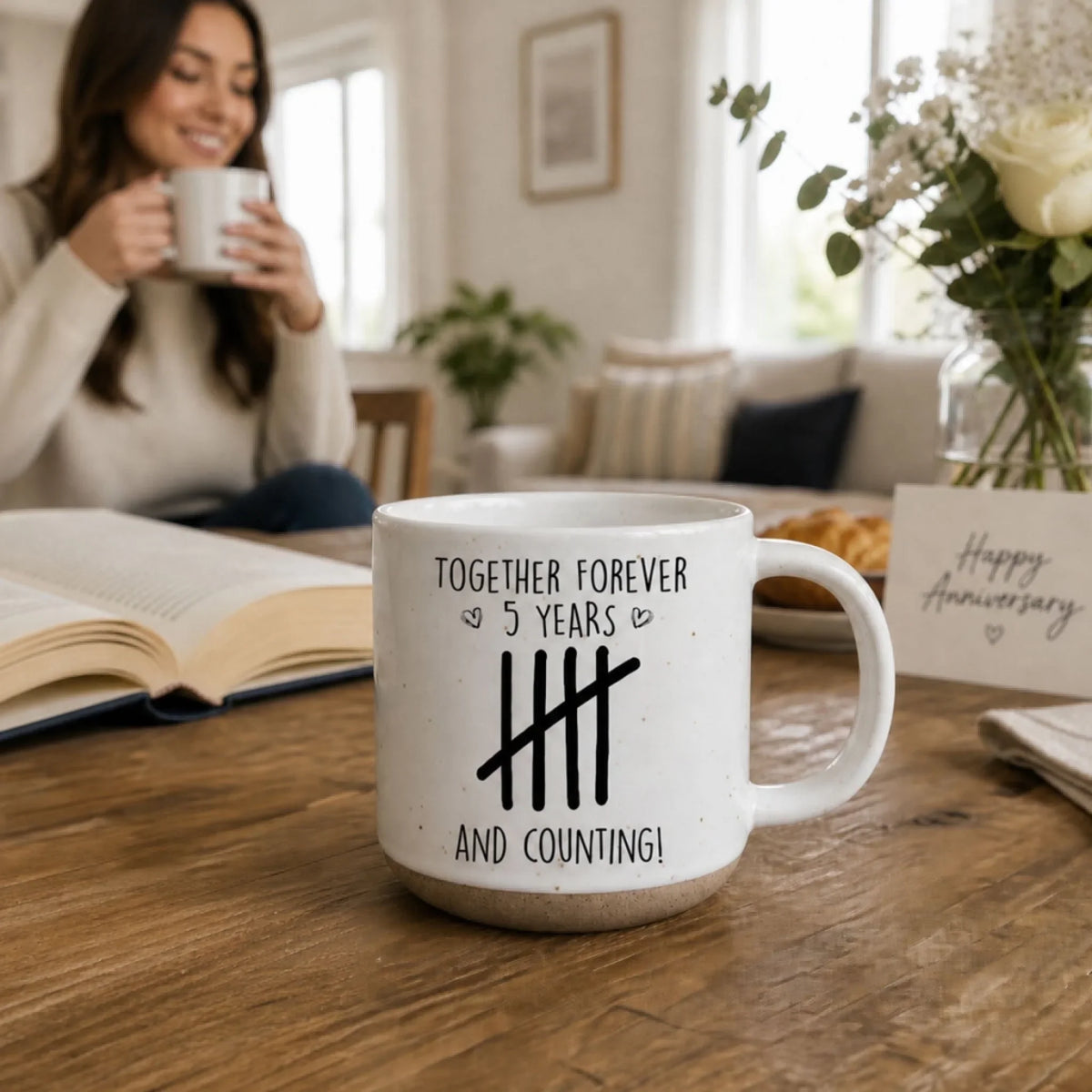 Custom Christmas & Birthday Keepsake Gift • Love Through The Years - Personalized Pottery Mug