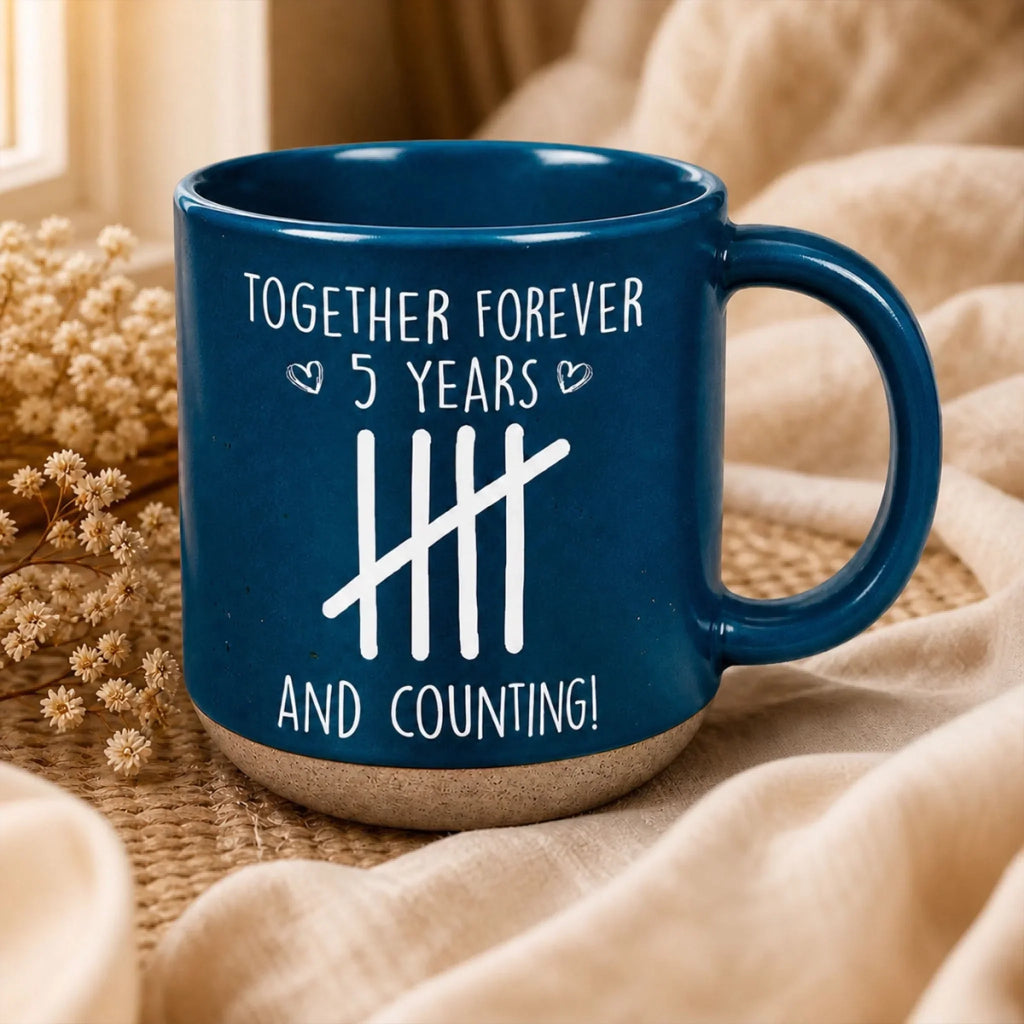Custom Christmas & Birthday Keepsake Gift • Love Through The Years - Personalized Pottery Mug