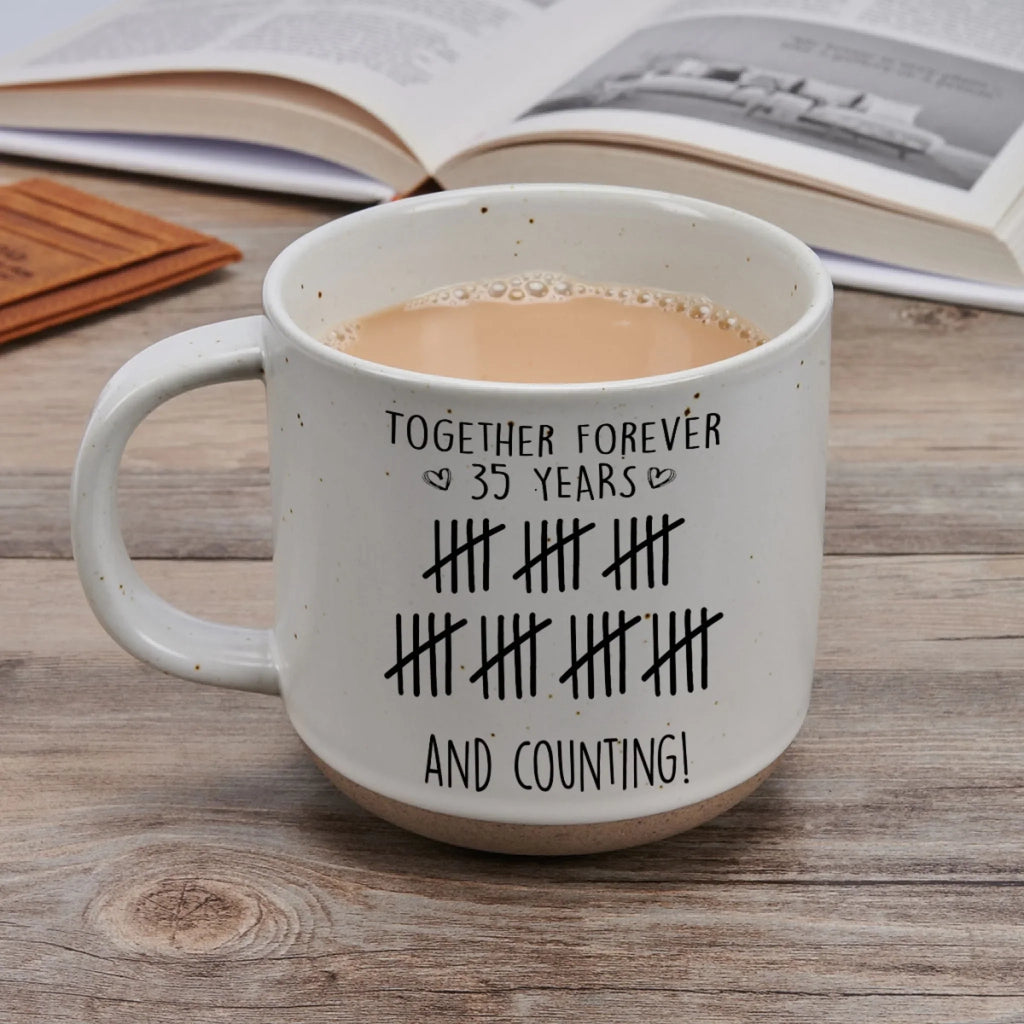Custom Christmas & Birthday Keepsake Gift • Love Through The Years - Personalized Pottery Mug
