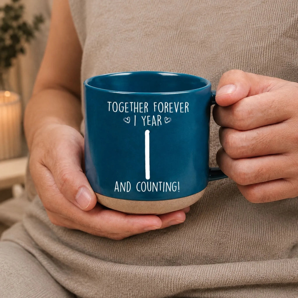 Custom Christmas & Birthday Keepsake Gift • Love Through The Years - Personalized Pottery Mug