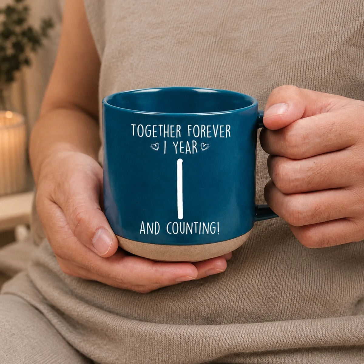 Custom Christmas & Birthday Keepsake Gift • Love Through The Years - Personalized Pottery Mug