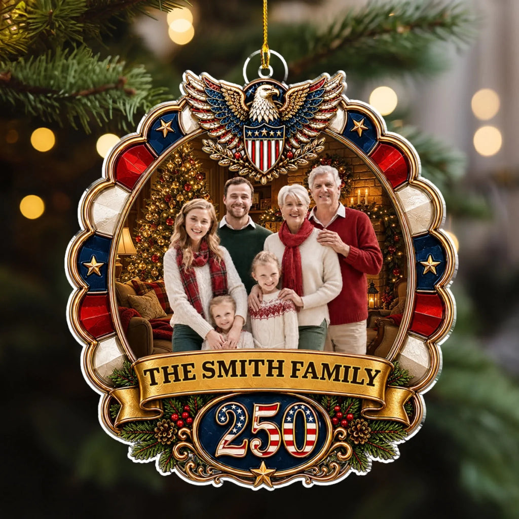 Custom Family Ornament, Christmas Gift for Family Members •  Family 250 Pride - Personalized 3D Effect Acrylic Ornament