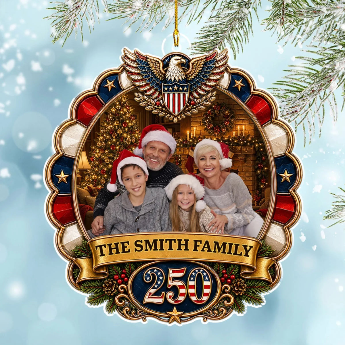 Custom Family Ornament, Christmas Gift for Family Members •  Family 250 Pride - Personalized 3D Effect Acrylic Ornament