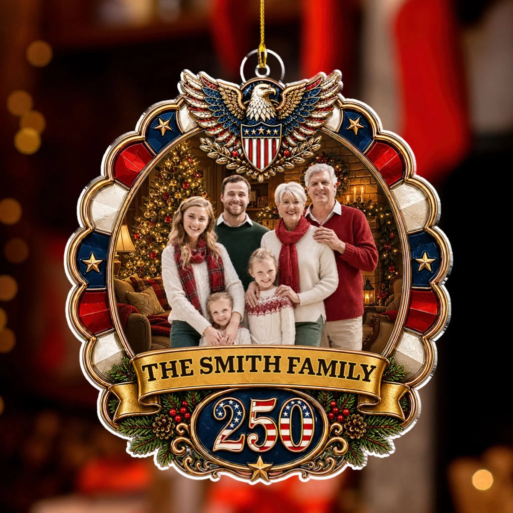 Custom Family Ornament, Christmas Gift for Family Members •  Family 250 Pride - Personalized 3D Effect Acrylic Ornament
