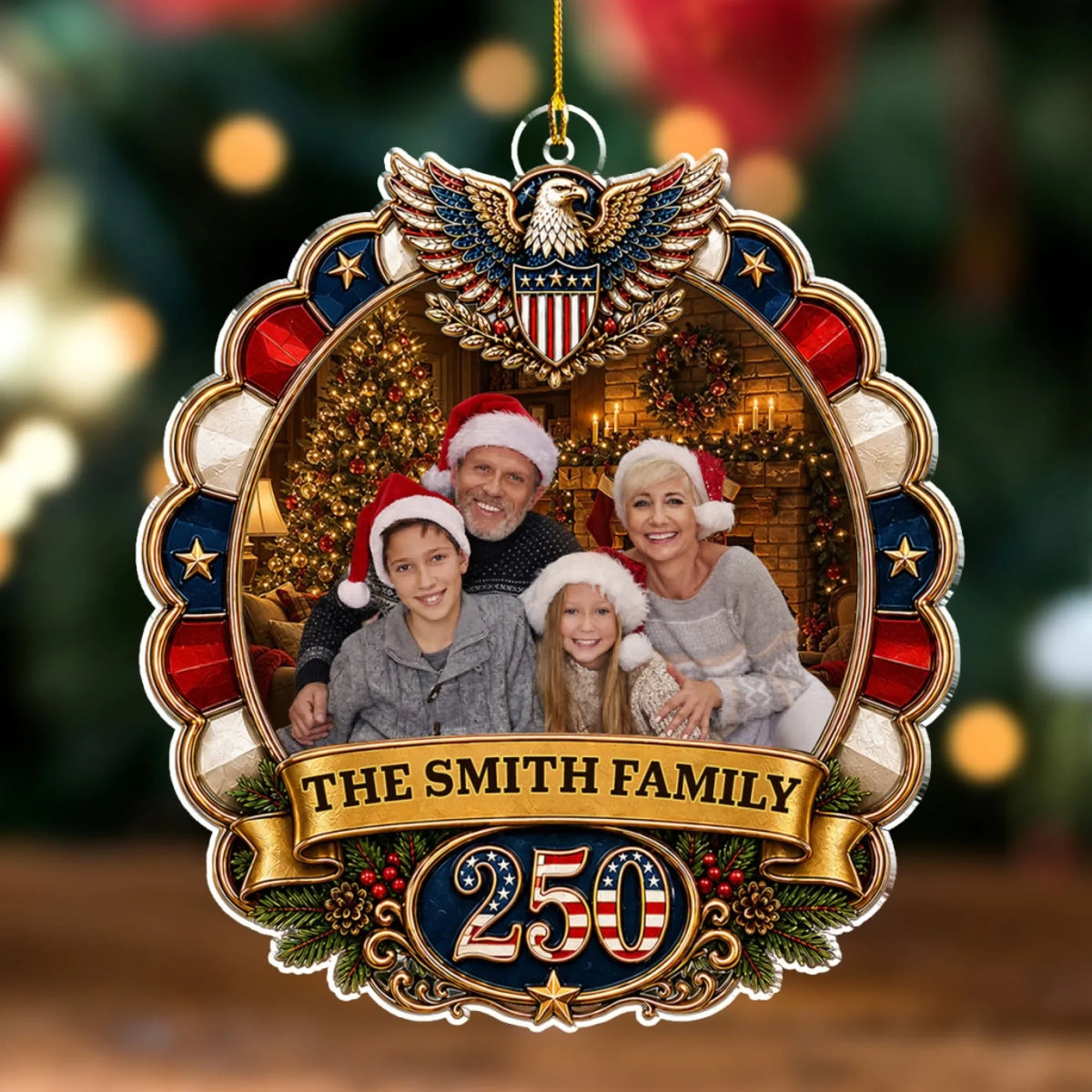 Custom Family Ornament, Christmas Gift for Family Members •  Family 250 Pride - Personalized 3D Effect Acrylic Ornament