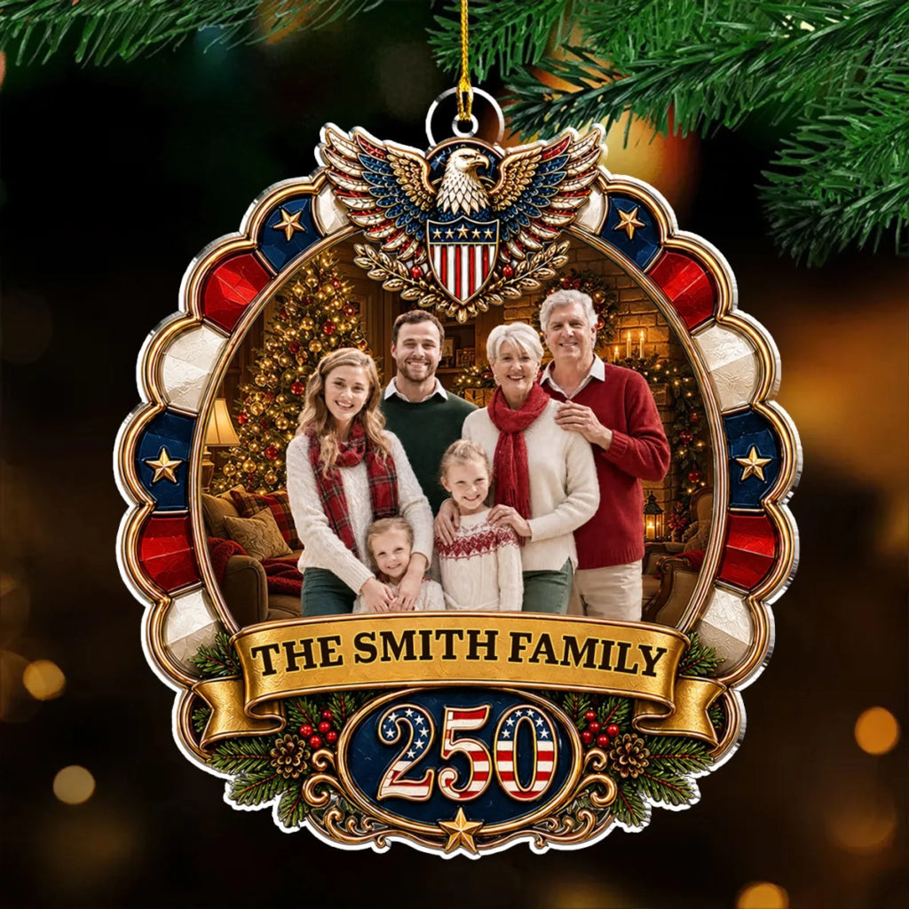 Custom Family Ornament, Christmas Gift for Family Members •  Family 250 Pride - Personalized 3D Effect Acrylic Ornament