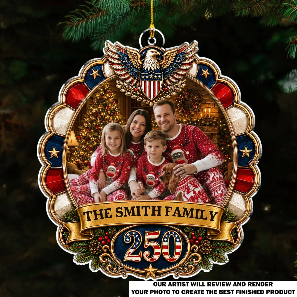 Custom Family Ornament, Christmas Gift for Family Members •  Family 250 Pride - Personalized 3D Effect Acrylic Ornament