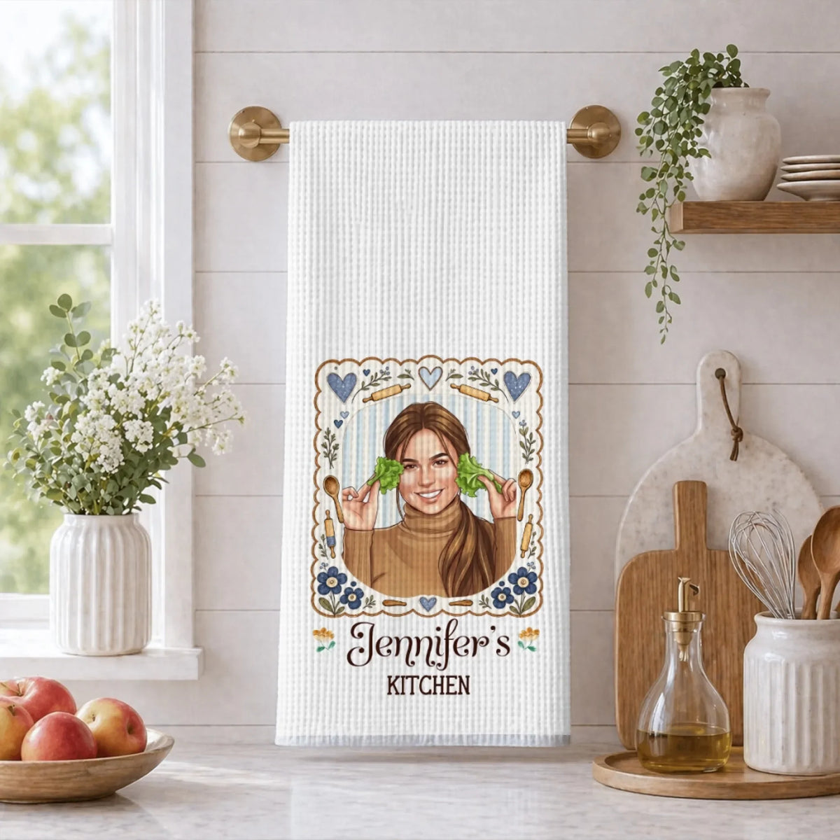 Girl Love Cooking - Personalized Kitchen Towel