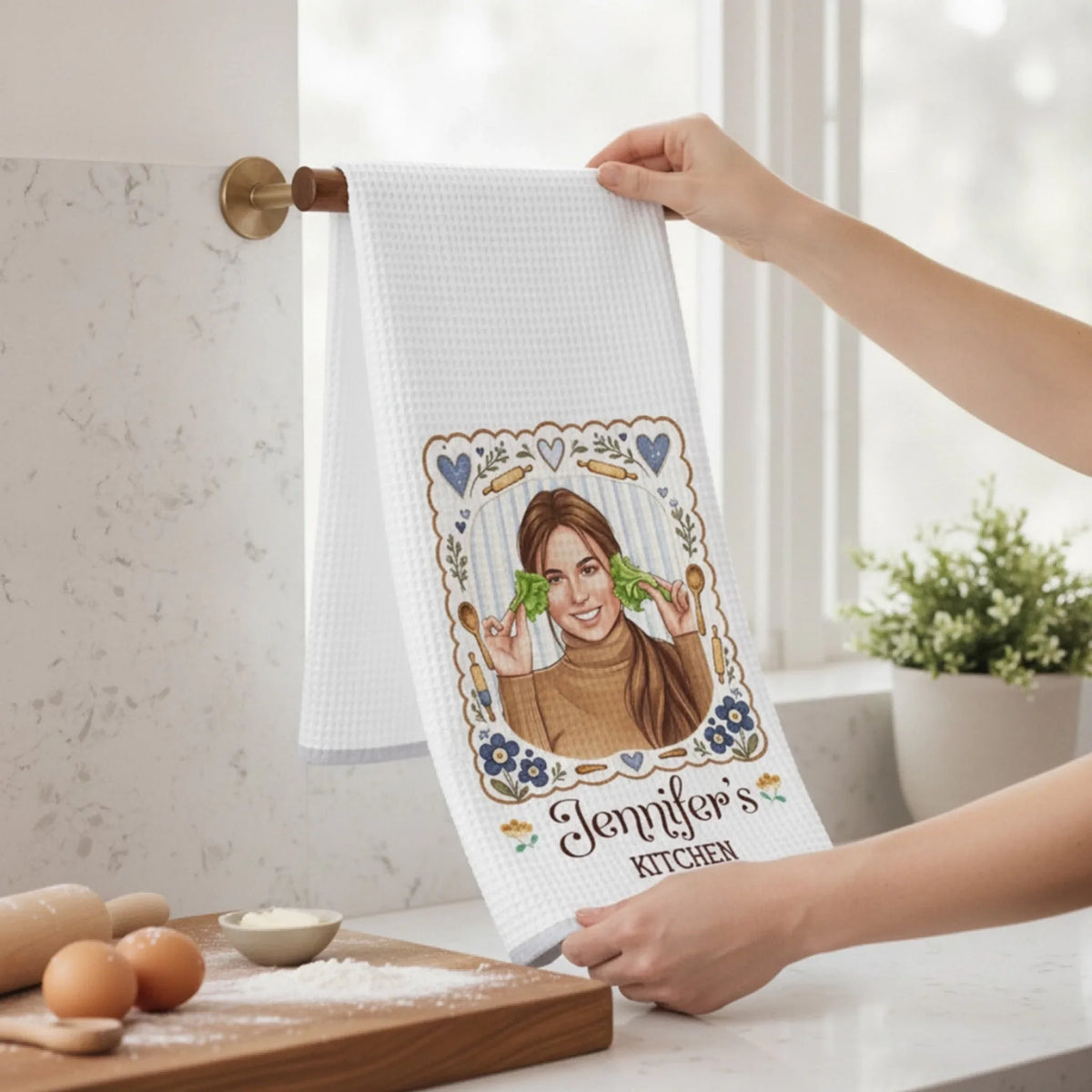 Girl Love Cooking - Personalized Kitchen Towel