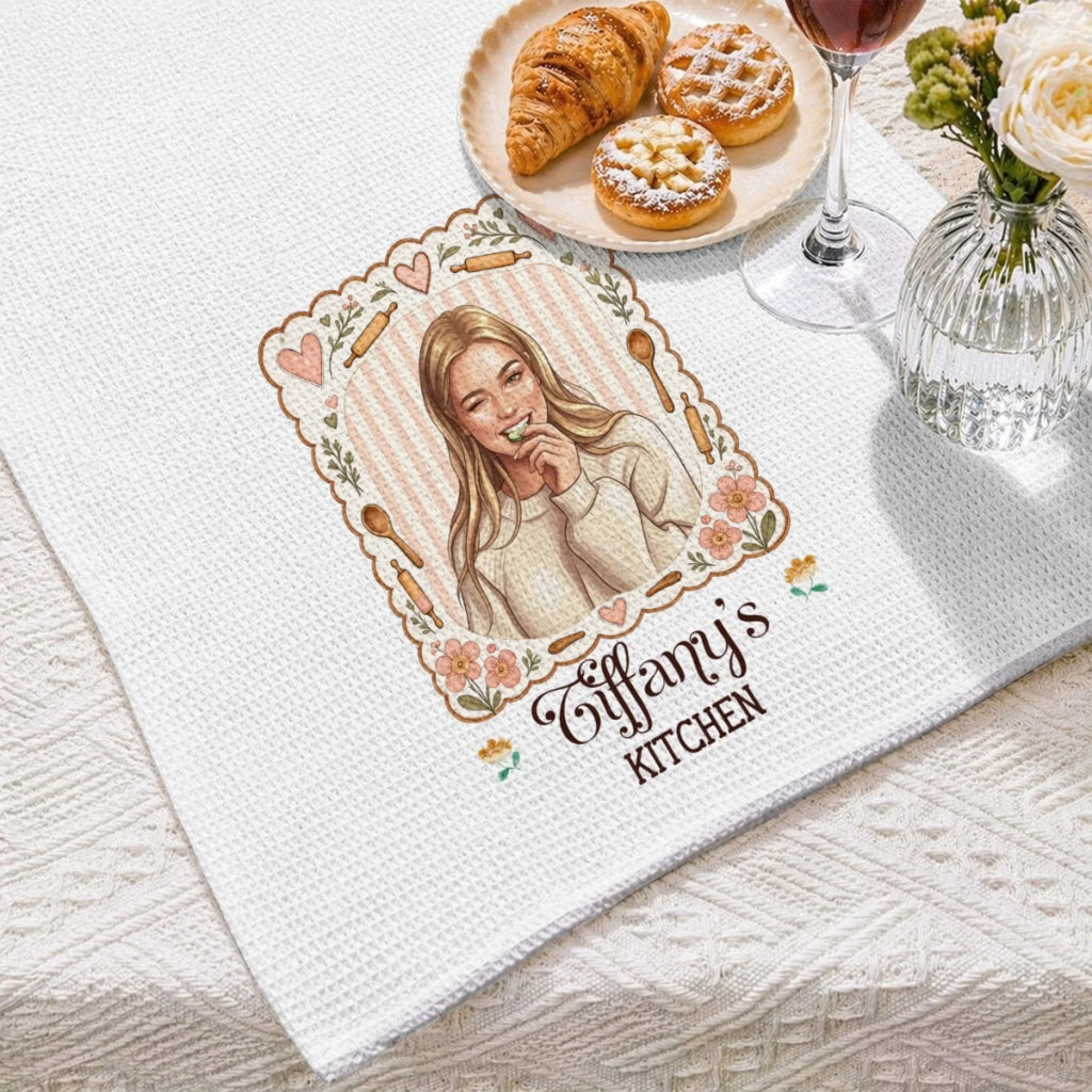 Girl Love Cooking - Personalized Kitchen Towel