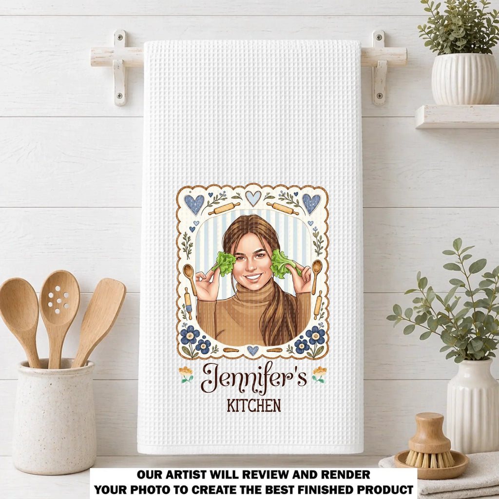 Girl Love Cooking - Personalized Kitchen Towel