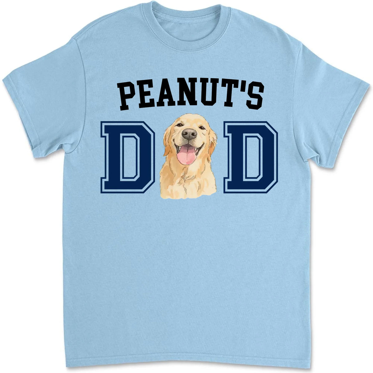 Custom Photo Christmas & Birthday Keepsake Gift • Dog Daddy Sketch - Personalized T-Shirt