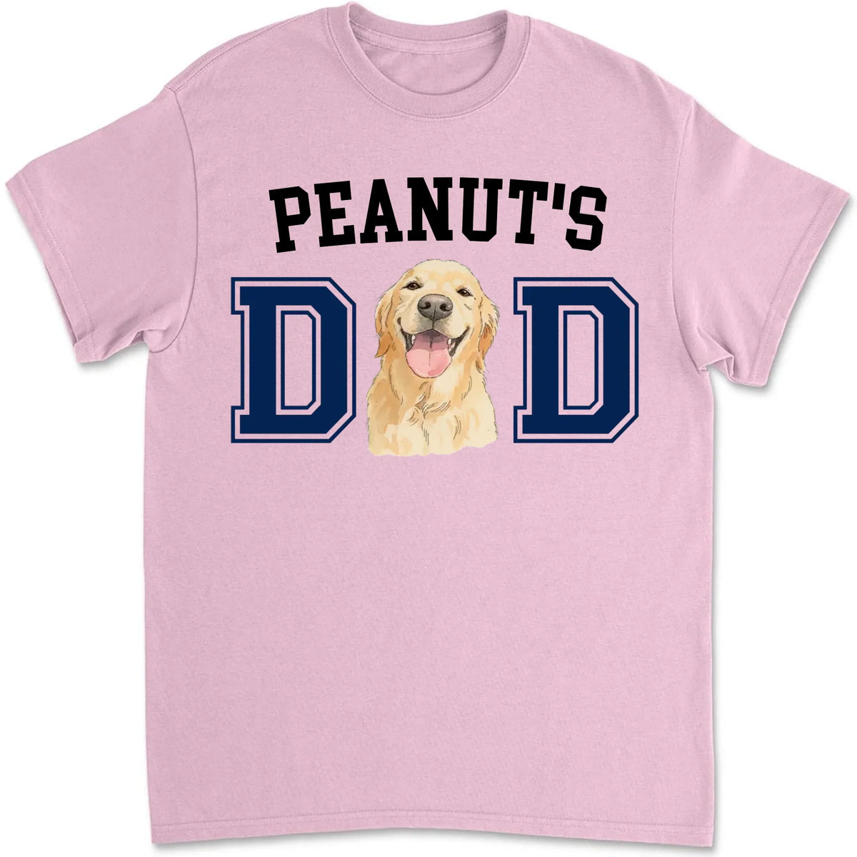 Custom Photo Christmas & Birthday Keepsake Gift • Dog Daddy Sketch - Personalized T-Shirt