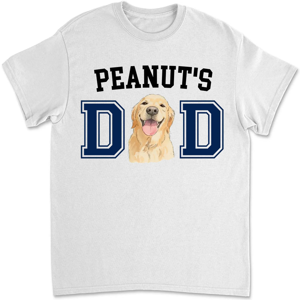 Custom Photo Christmas & Birthday Keepsake Gift • Dog Daddy Sketch - Personalized T-Shirt