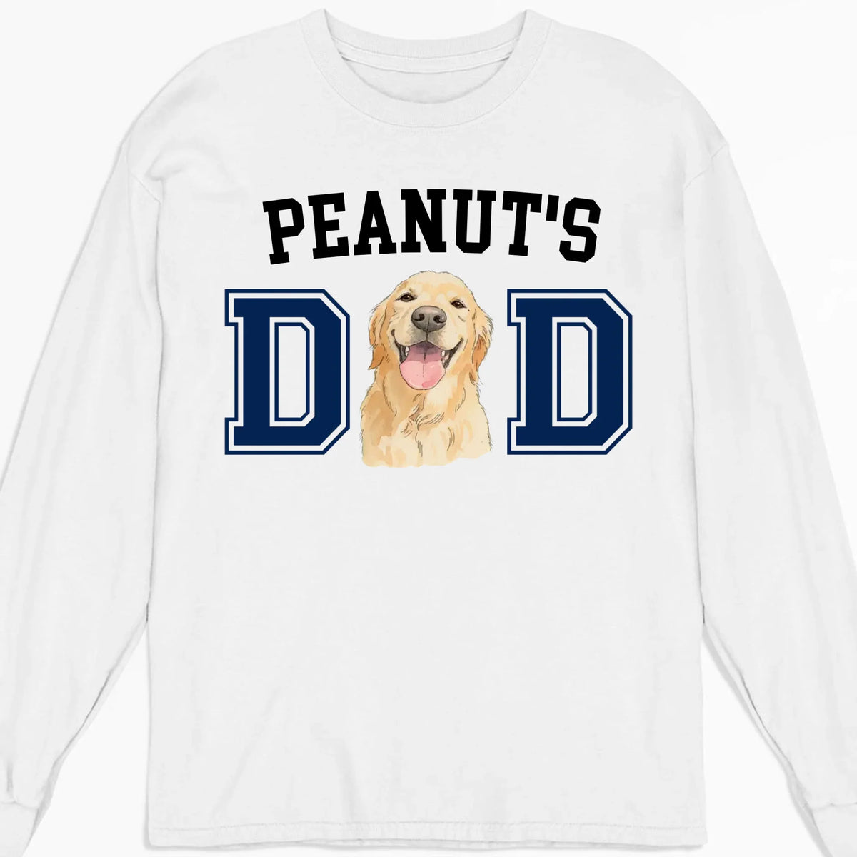 Custom Photo Christmas & Birthday Keepsake Gift • Dog Daddy Sketch - Personalized T-Shirt