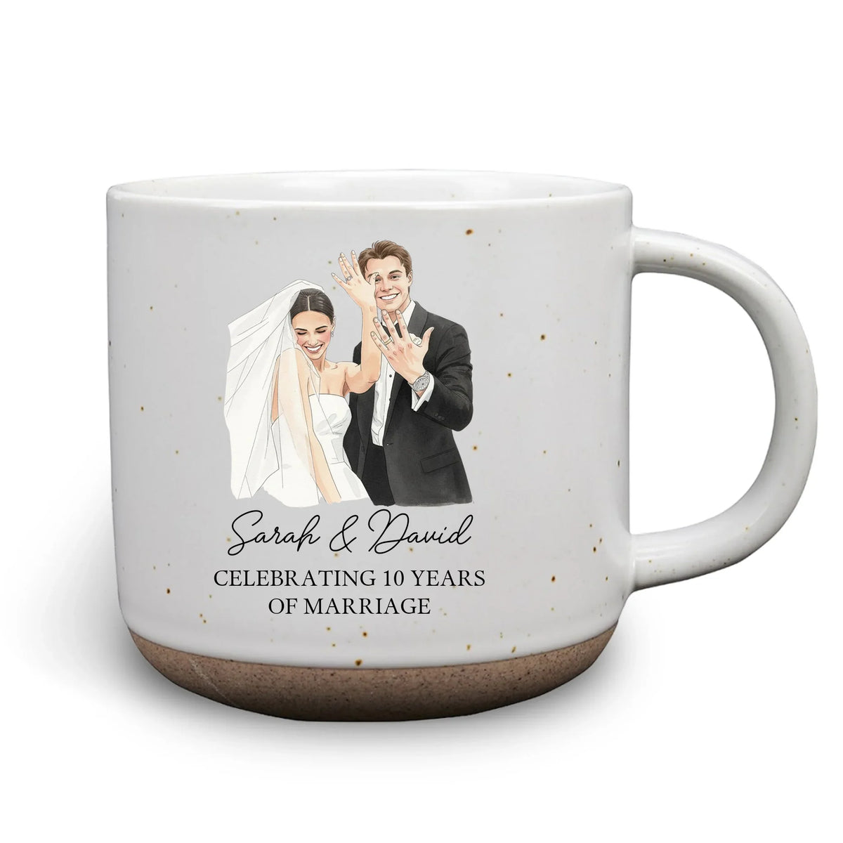 Custom Photo Anniversary Keepsake Gifts For Couple • Journey Together - Personalized Pottery Mug
