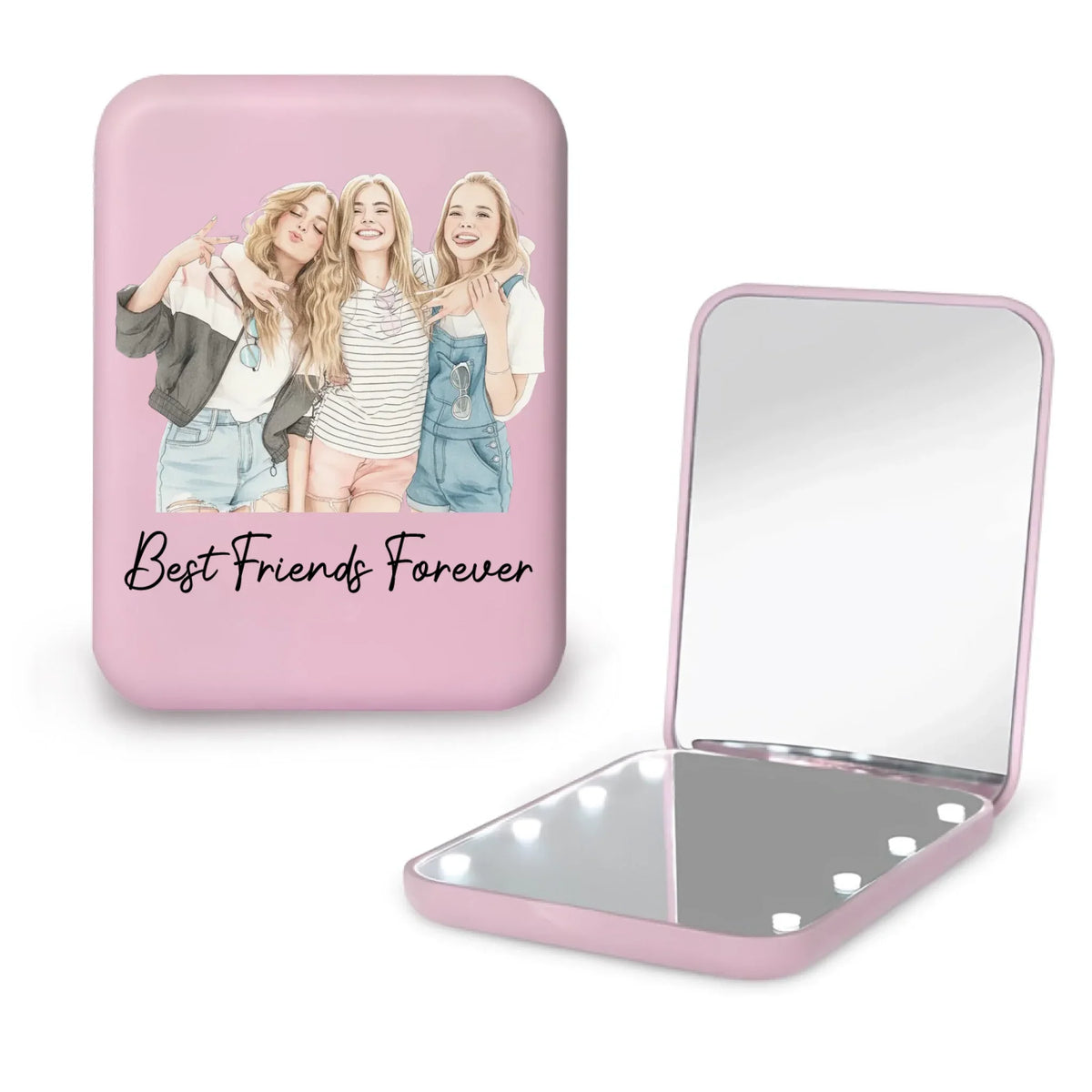 Friends Forever - Personalized LED Pocket Mirror