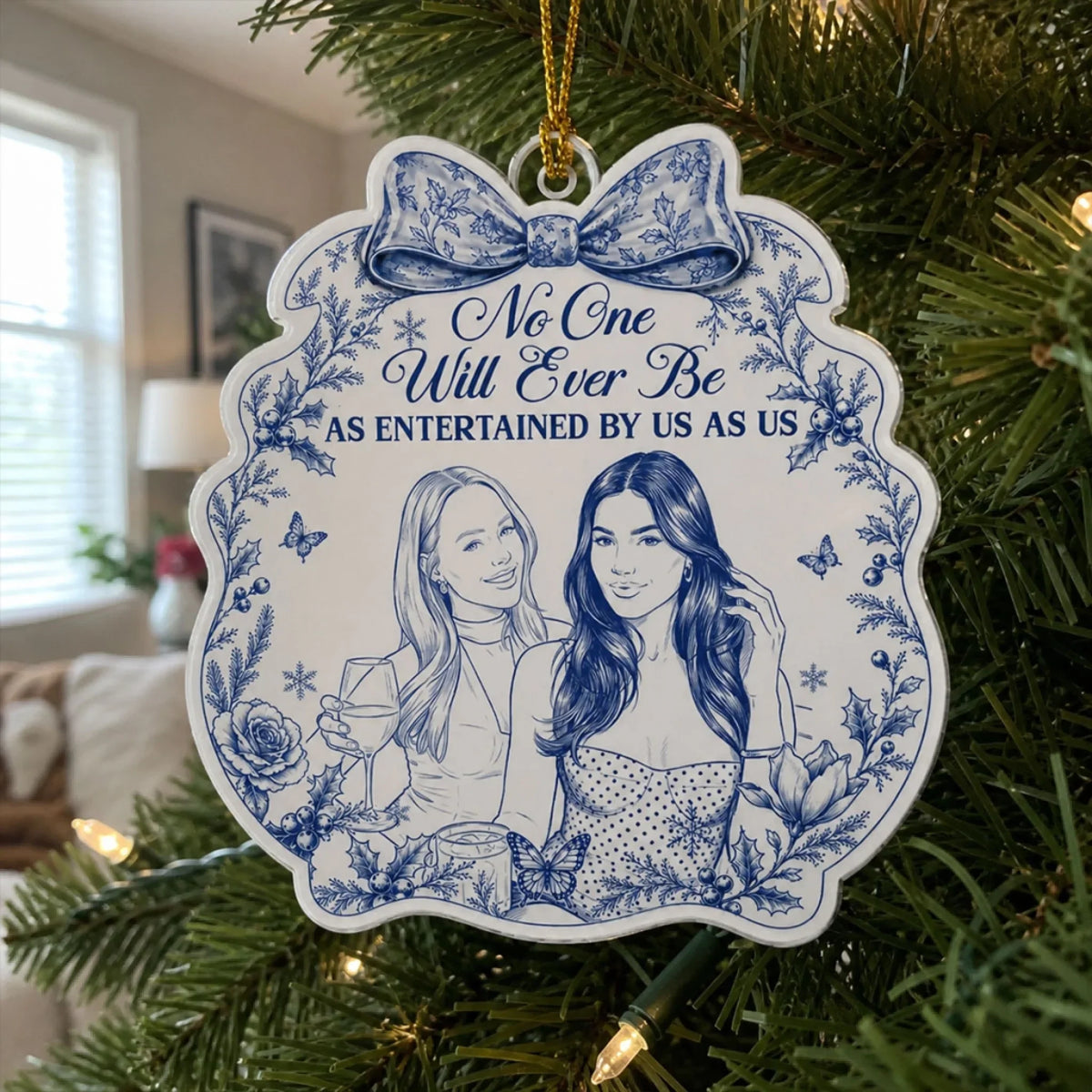 Entertained By Us - Personalized Acrylic Ornament